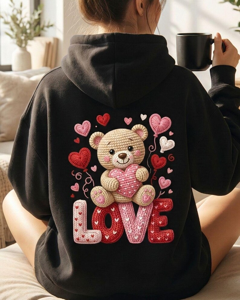 Valentine Teddy Bear PNG | Cute Love Bear Clipart | Valentine’s Day ...