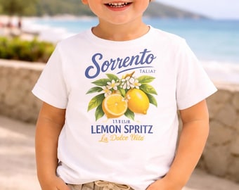 Camiseta infantil Sorrento Lemon Spritz / Estampado de limón italiano