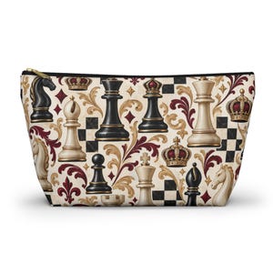 Vintage Chess Pieces Accessory Pouch