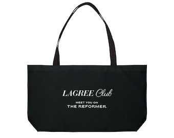 LAGREE Club Weekender Tasche | Schwarzer Turnbeutel,Reformer Pilates