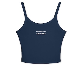 Pilates Tank Top "My Core is Crying" Workout Top | Pilates und Lagree Fitness | Lustiges Gym Tank | Damen Sportbekleidung | Skulptur, Barre