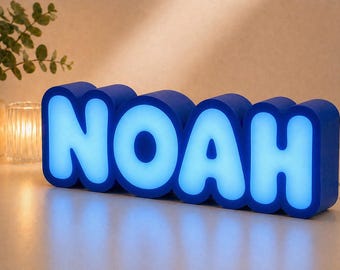 Personalized Name Light Box – Custom LED Name Sign – Nursery Decor – Kids Room Light – Unique Gift – Wall or Shelf Display
