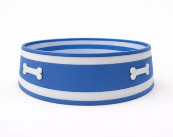Two-Tone Dog Bowl – 3D Printed Modern Pet Dish, Custom Option