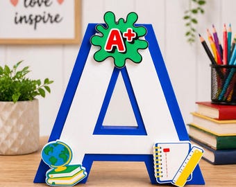 Personalized Teacher Gift – Custom Name Letter Sign – Classroom Decor – Teacher Appreciation Gift – Back to School Gift – Desk Name Sign