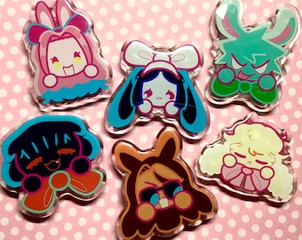 Alien Stage Bunnies - Acrylic epoxy adhesive phone grip