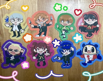 Persona 4 die cut stickers