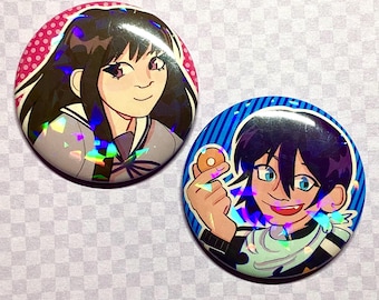 Noragami holographic button pins