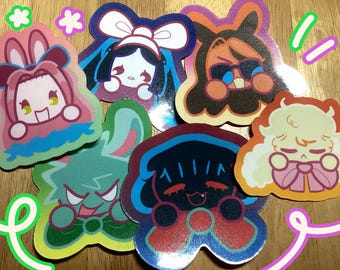 Alien Stage bunny die cut stickers