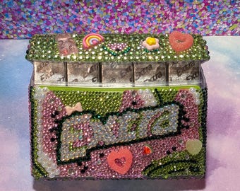 Watermelon  Bedazzled Extra Refillable Gum Case