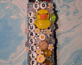 Duck Yourself Bedazzled Bic Lighter