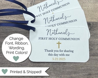 Personalized First Holy Communion Favor Tags