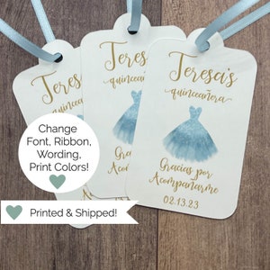 Quinceanera Favor Tags