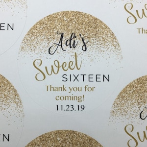 Custom Sweet 16 Stickers