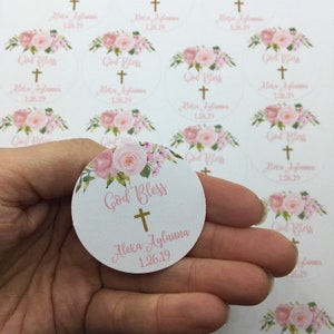 Custom Baptism Favor Stickers