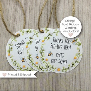 Custom Thanks For Bee-ing Here Favor Tags
