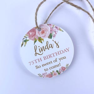 Custom Watercolor Floral Favor Tags