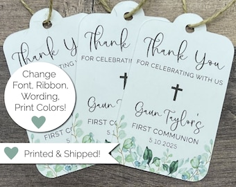 First Communion or Baptism Favor Tags