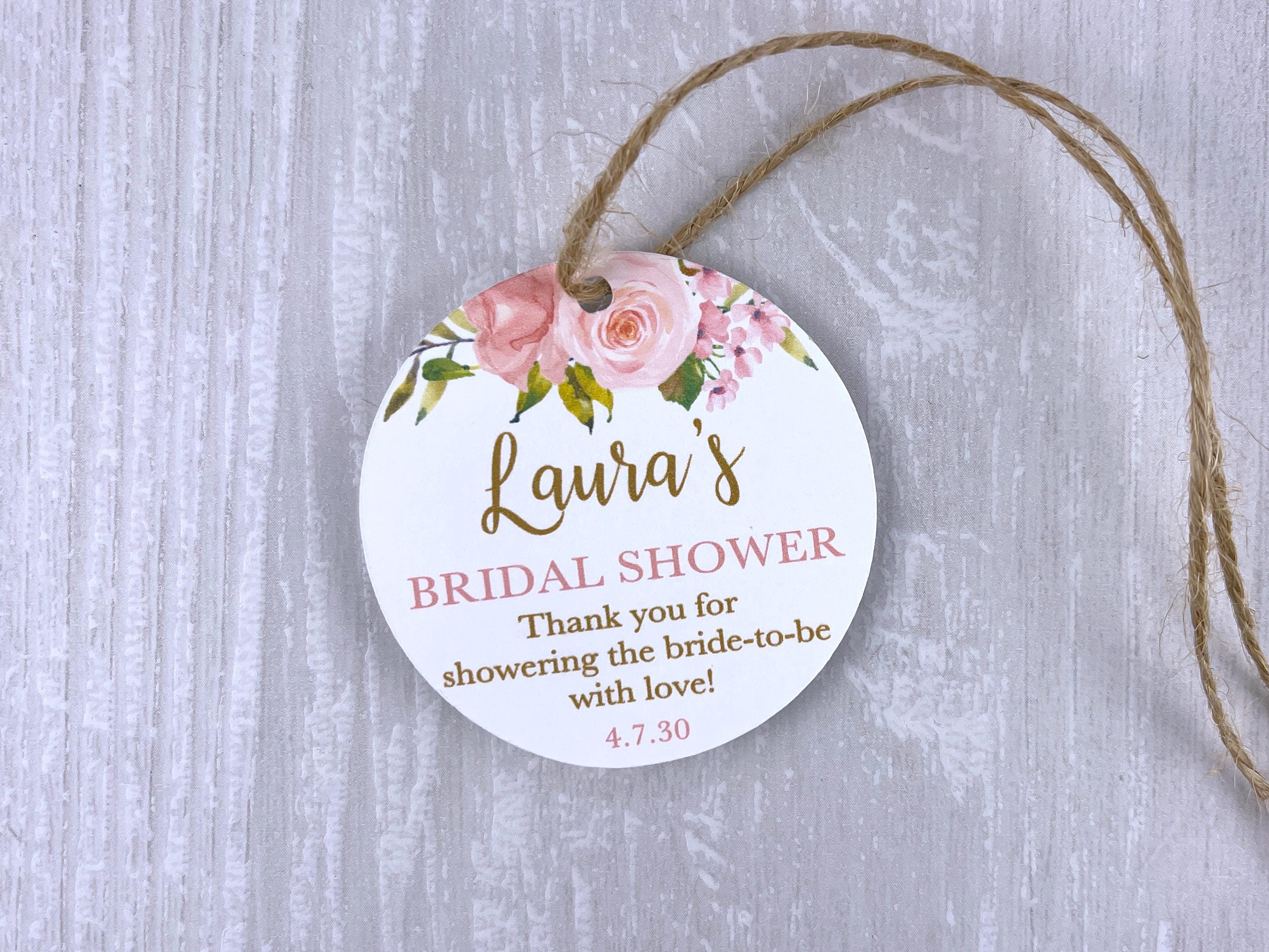 Floral Bridal Shower Favor Tags