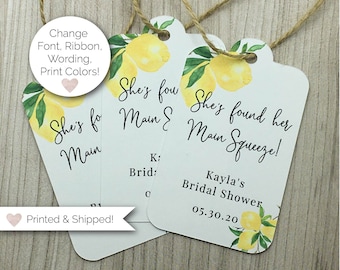 Lemon Shower Favor Tags