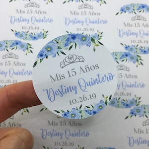 Custom Quinceanera Floral Stickers