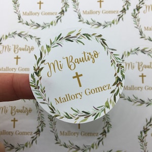 Bautizo Favor Stickers