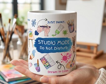 Artist Studio Mug Wrap PNG, Art Lovers Present, Painter Gift (Digital Download)