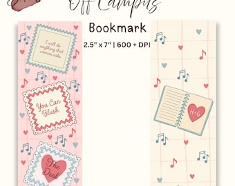 Off Campus Hockey Romance Bookmark, College Romance Bookish Gift, Booktok Sport Lovers.