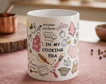 In My Cooking Era Mug Wrap PNG, Kitchen Sublimation Design, Bakers Gift (Digital Download)