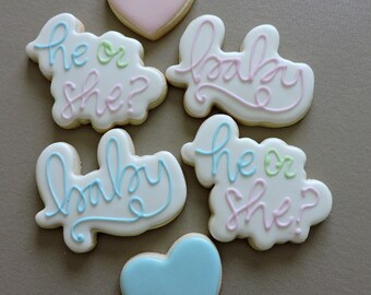 Gender Reveal Cookies Etsy
