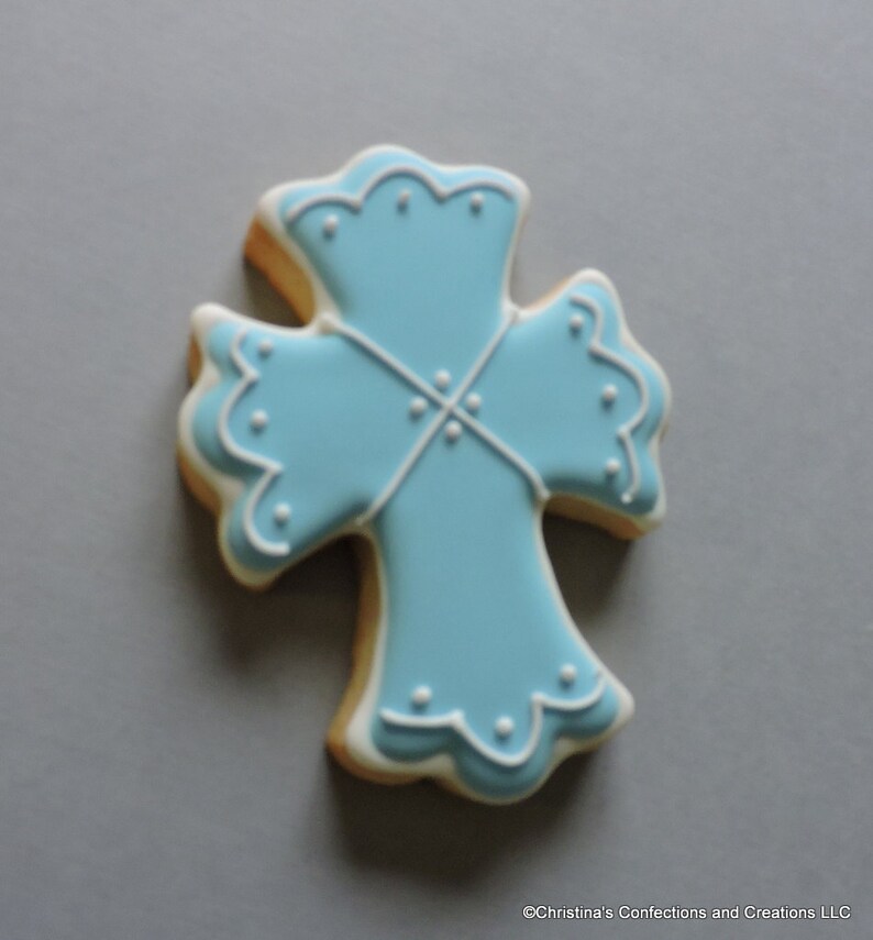 Fancy Cross Cookie FAVORS for Baptism Communion Wedding Church Etsy