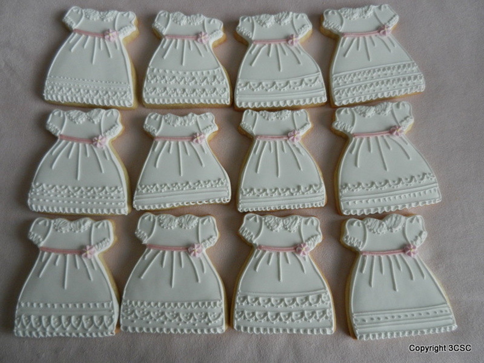 Baby Girl Dress Cookies for Baptism Communion Weddings Baby Etsy
