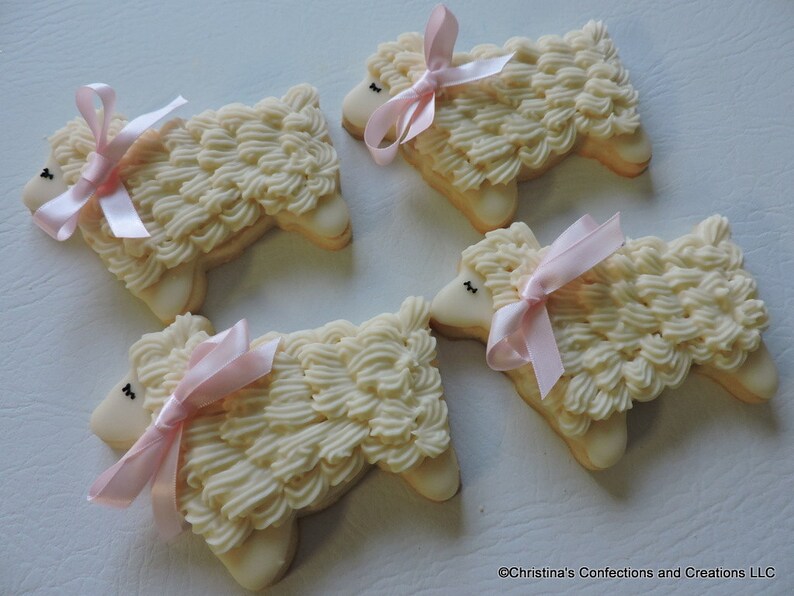Adorable Lamb Cookies for Baby Showers Baptisms and other Etsy