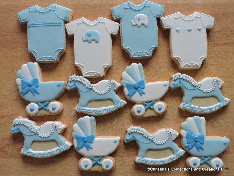 Gift Set of Decorated Sugar Cookies for a Baby Shower or New Etsy