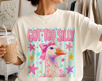 Dumme Gans Shirt, zu doofe Gans T-Shirt, lustiges Gans T-Shirt, süßes Gans Liebhaber Geschenk, Kokettes Cottagecore Tier T-Shirt