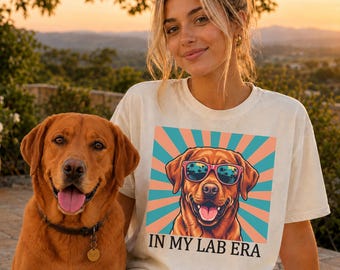 Fuchs Rot Labrador Labrador Era Shirt, 70er Jahre Retro Hund Tee, Rot Labrador Mama T-Shirt, Hunde Liebhaber Geschenk, Komfort Farben Shirt