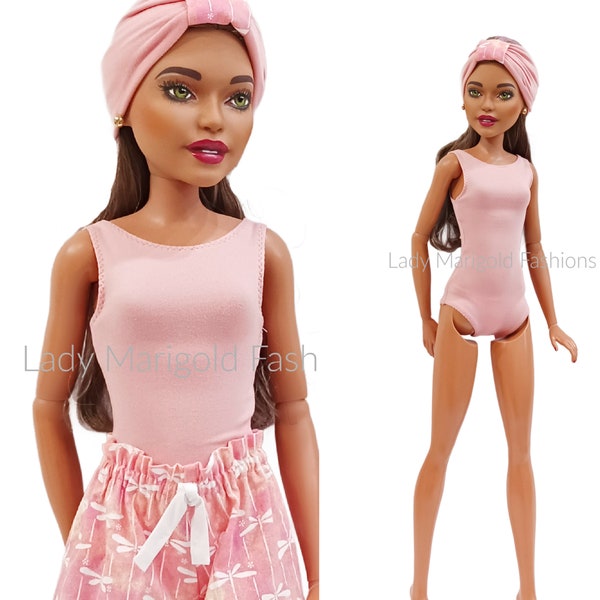 28 Inch Best Fashion Friend Barbie Doll Clothes - Bodysuit, Shorts & Headband