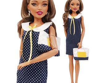 28 Inch Best Fashion Friend Barbie Doll Clothes Sheath Dress with Matching Tote Bag