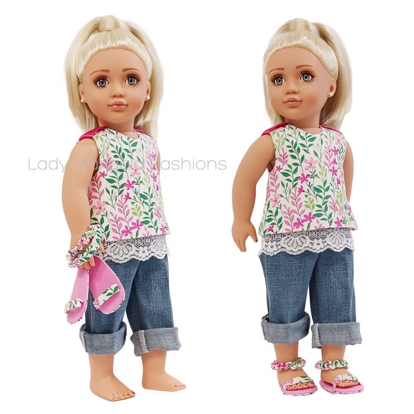 Our Generation Doll Clothes - Top, Jeans and Sandals