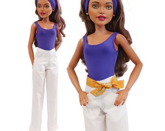 28 Inch Best Fashion Friend Barbie Doll Clothes - Swimsuit, Pants, Sash, Headband and Sunglasses