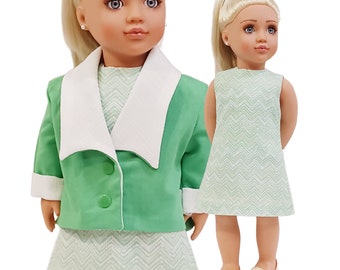 18 Inch Doll Fashions - Jacket and Dress