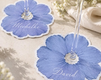 Personalized name tag for wine glasses | for weddings, events, birthdays | custom lettering | decoration