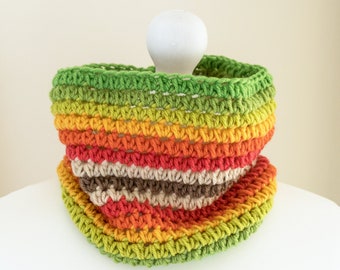Crochet Autumn Cowl Pattern – 3 Sizes, Warm Neckwarmer (PDF)