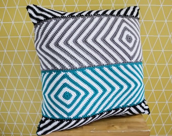 Geometric Crochet Pillow Pattern – Baltic Cushion (PDF Pattern)