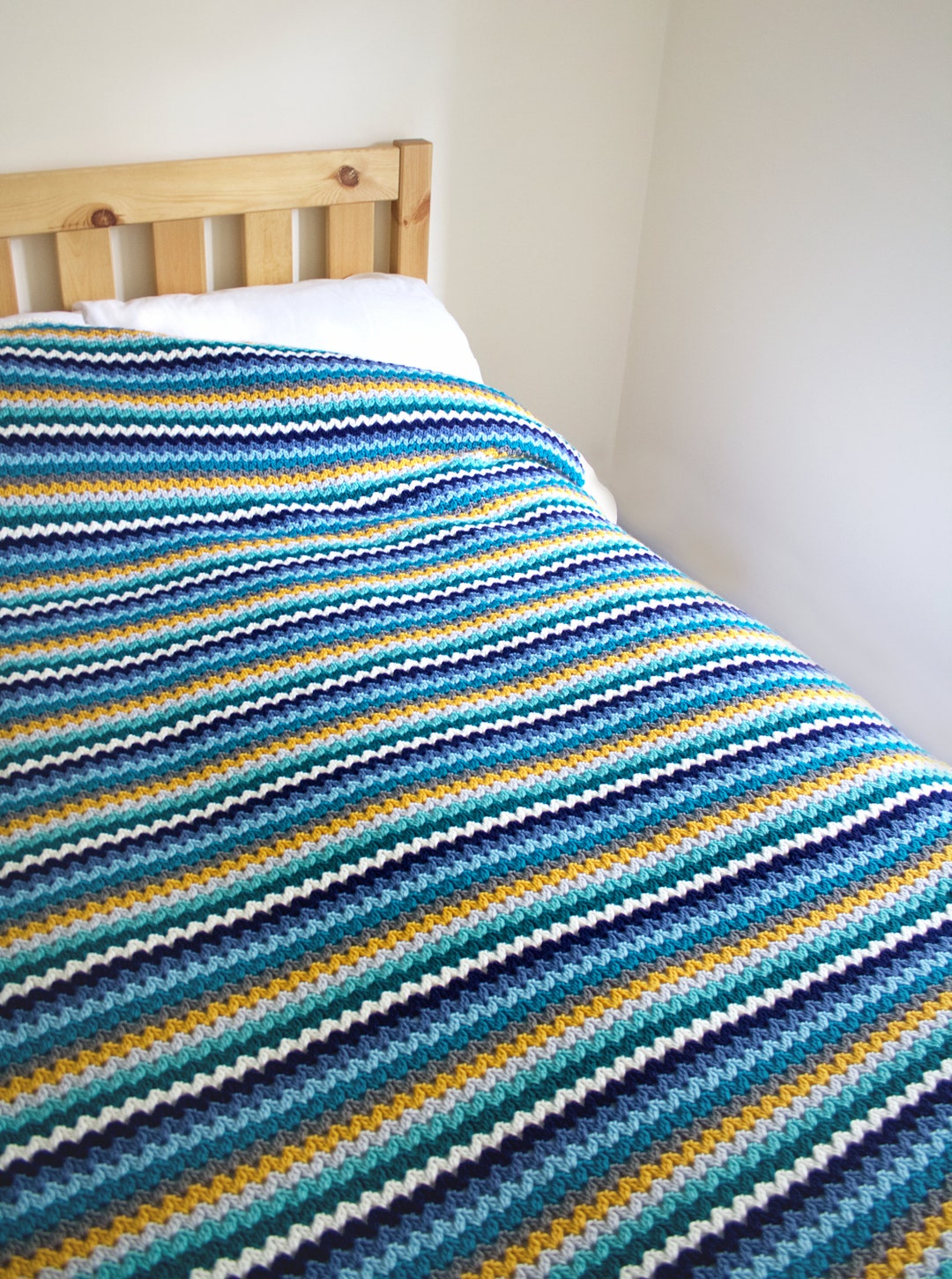 Crochet Blanket Pattern Ric Rac Blanket Crochet Afghan Etsy