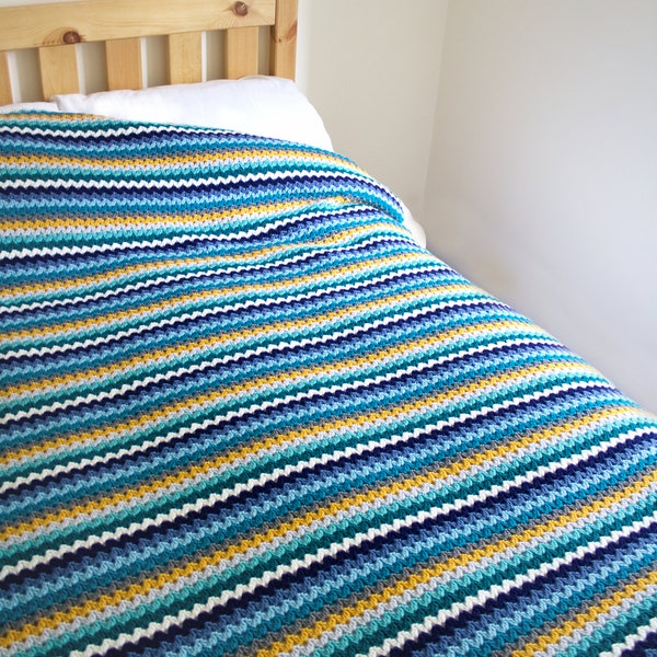 Crochet Blanket Pattern - Ric Rac Blanket - Crochet Afghan Pattern PDF