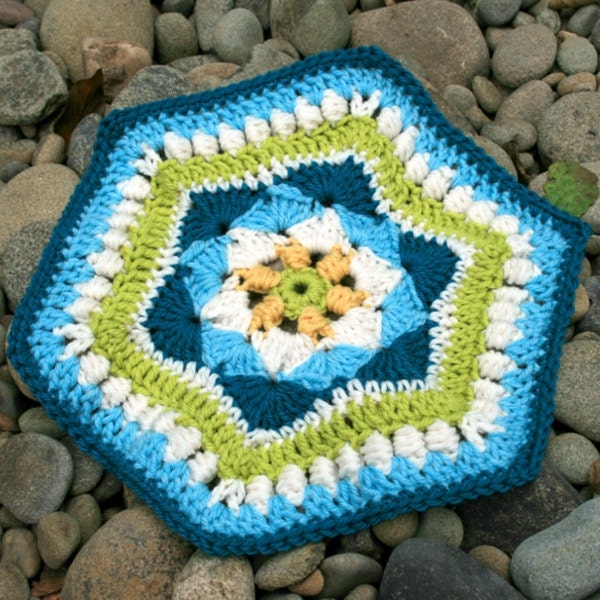 Hexagonal Shell Patterns Shells and Clusters Crochet Hexagon Pattern (PDF) - Etsy