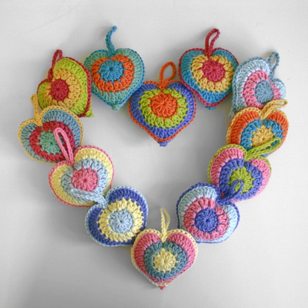 Crochet Heart Pattern Stuffed Heart PDF Digital Download Etsy