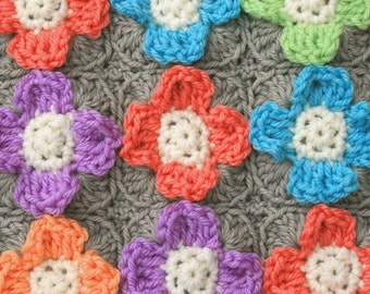 Mini Flower Block - PDF Crochet Square Pattern