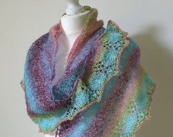 Shawl Knitting Pattern - Midsummer Nights - PDF Knit Shawl Pattern