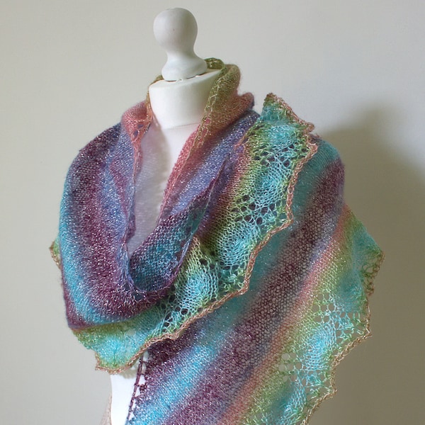 Shawl Knitting Pattern - Midsummer Nights - PDF Knit Shawl Pattern
